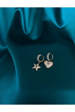 Twinkle Love Mix Küpe – Yıldız & Kalp Charm