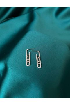 Silver Line Işıltılı Modern Küpe