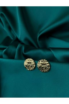 Golden Textura Küpe