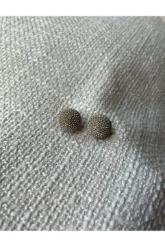 Cactus Accessories Işıltılı Taşlı Top Küpe – Silver